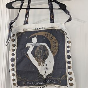 The Cursebreaker Canvas Tote Bag - Black and White